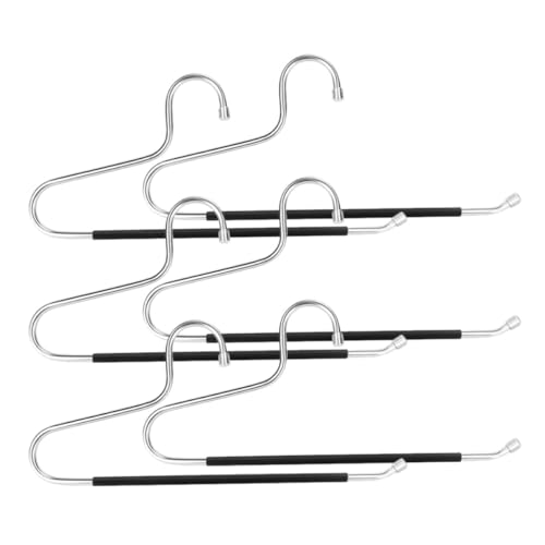 SUPVOX Set de 6 Perchas para Pantalones y Jeans, Fabricadas en Metal Resistente, para Colgar Ropa y Accesorios en Armarios