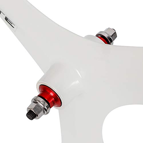 700C Fixed Gear Wheels, 3 Spoke Rim Single Speed Front Rear Fixie Bicycle Wheels Sets Track Wheel Clincher Type Bike Wheel (Wheel Set (Front & Rear) White) #TOP4