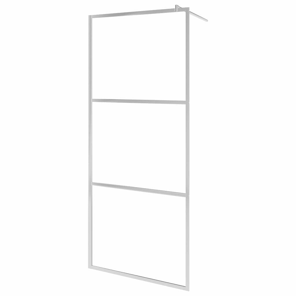 Fengshui Mampara de ducha de cristal templado (80 x 195 cm) | Cristal de seguridad de 5 mm, marco de aluminio, perfil ajustable, fácil de limpiar