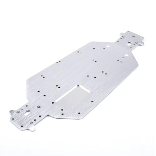 RC部品 For HSP 94107 94170 94118 94111 04001 03601 1/10 アルミ合金メタル シャーシ用 バギーモンスタートラック RCカーアップグレード修理パーツ(Silver)