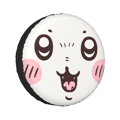 タイヤカバー ちいかわ ハチワレ スペアタイヤカバー おしゃれ タイヤ収納 防塵 防水 防紫外線 日焼け止 汚れ防止 劣化対策 タイヤバッグ 持ち運び便利 取付簡単 カー用品 14〜17インチ 屋外 軽自動車 普通車 汎用 14インチ:直径60-69cm