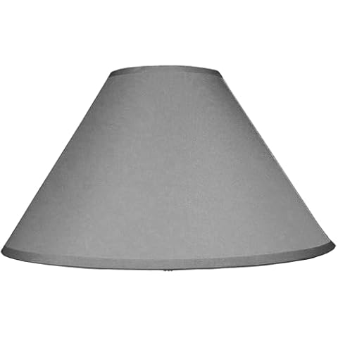 Empire Cotton Coolie Lamp Shade - Cream Grey Cover