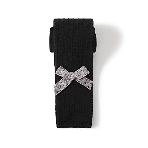 KAGAYD Toddler Winter Autumn Girls Cable Knit Leggings Stockings Pants Warm Bowknot Trousers for Babys Clothes4