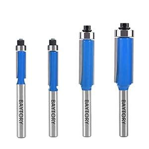 BAYTORY 4 Stück Bündigfräser-Bit-Set