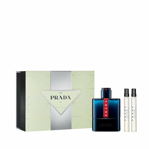 Prada EDT Luna Rossa Ocean 3-teiliges Parfüm-Set für Herren