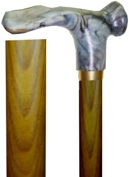 "Right"Contoured Handle Stick/Ashwood Walking Poles, Multicolor