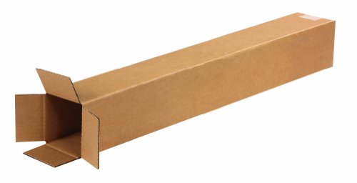 Image of BOX USA Shipping Boxes Tall 4 inchL x 4 inchW x 28 inchH 25-Pack - Corrugated Cardboard Box for Moving, Mailing, Packing, Packaging and Storage