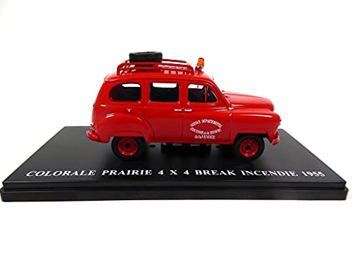 OPO 10 - Utility 1:43 compatible with Renault Colorale Prairie Pompiers 4X4 break Incendie (UTR32), Red