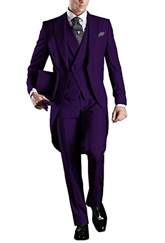 Marié Tuxedos De Bal HOTK Ensemble 3 Pièces pour Mariage Chic