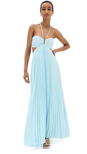 open lace back dress A.L.C. - Ivory Pleated Sleeveless Cross Strap Dress Sz 8 main image 0