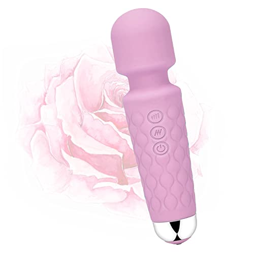 Personal Electric Massager - New Upgrade Powerful Vibration Modes - Cordless Handheld Wireless Waterproof Mute Rechargeable Massager for Relieves Muscle Tension Sports Recovery - Light Pink