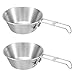 CAKEEYUM Travel Sierra Cup Camping Tableware Equipment Bowl Set Backpacking 304 Stainless Steel Carry Fold Sturdy Measuring 500ml 2PCSTravel Sierra Cup Camping Bowl Folding Tabl