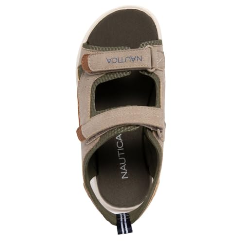 Image of Nautica Toddler Boys Sport Sandals - Lightweight Athletic Open-Toe Summer Shoes with Dual Adjustable Hook and Loop Straps for Outdoor Play, Beach, and Water