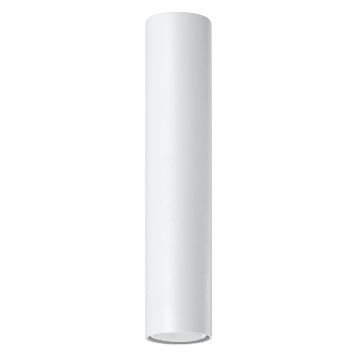 Sollux Lighting White Lagos 30 Ceiling Lamp | Modern Design With Cylindrical Shade, Industrial Style | Replaceable Gu10 Bulb, 1 X 40 W | Powder Coated Steel, 6 X 6 X 6 X 30 Cm