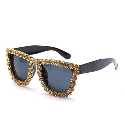 Lunettes de soleil surdimensionnées strass anti-éblouissement pour regard sublimé