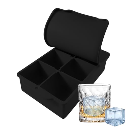 Molde para cubitos de hielo, 6 compartimentos con tapa, antiadherente, para bebidas frías, vino y zumo