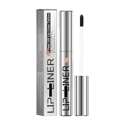 Peel Off Lip Liner Stain, Long-Lasting, Smudge-Proof, Waterproof Nude Matte Lip Tint, Non-Fading Peel Off Lip Color, Effortless Precision & Full Coverage (#3, 0.085oz) -  Unisex