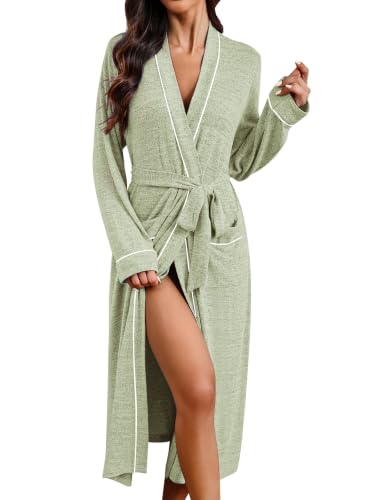 Image of Ekouaer Womens Robe Long Lightweight Bathrobe Soft Light Bath Robe S-3XL
