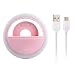 Produktbild LQUIDE Ring USB wiederaufladbare LED Selfie Telefonlinse Ringlicht Selfie Enhanced Fill Light für die Beleuchtung Nacht Telefon Ergänzung, rosa