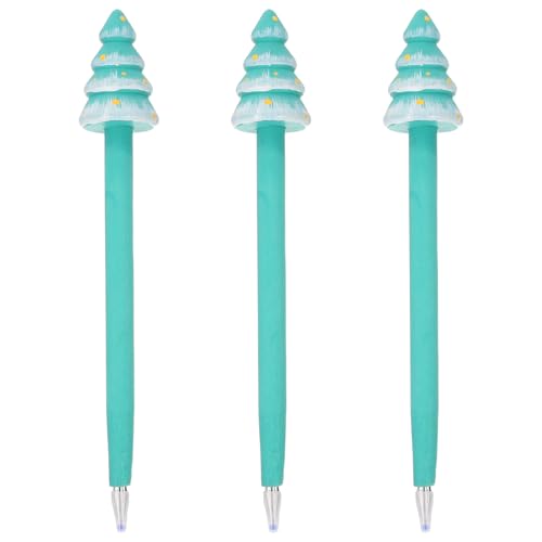 3 bolígrafos gel decorativos en forma de árbol de Navidad