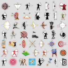 50PCS Archery Stickers for Water Bottle,Luggage,Computer,Scrapbook,Bike,Car,Helmet,Phone,Laptop,Aesthetic Cartoon Shooting Waterproof Vinyl Decals,Girls Teens Sticker,Trendy Sport Graffiti Sticker - Image 3