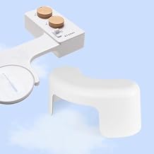 TUSHY Arc Toilet Stool & Spa Bamboo Toilet Bidet Attachment