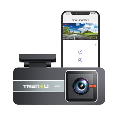 Trenzu 2K Front Dash Camera for Cars with HD Recording | Ultra-Wide 170° View | G-Sensor, Night Vision, Parking Mode, WiFi | Loop & Audio Recording | Upto 256GB SD Card Support | Front Dash Cam 2K HD