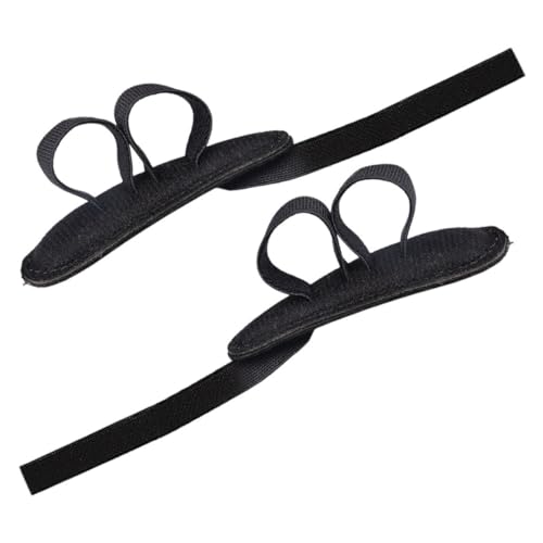 CLISPEED 2pcs Toe Orthosis Separator Support Protectors Women Pads Protector for Feet Toe Supplies Toe Cushions Women Toe Cushion Toe Covers Black Elastic Band