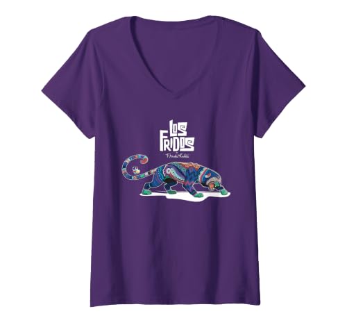 Mujer Los Fridos x FridaTM - Nahual Jaguar Camiseta Cuello V