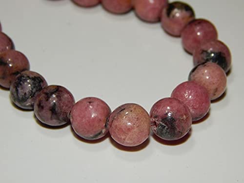 Perles rhodonite 8mm sur fil pour fabriquer un cadeau personnalisé