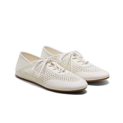 VIVAIA Yara Womens Mesh Sneakers Round Toe Comfort Soft Breathable Fashion Lightweight Flat Shoes Spot Natural US8.5