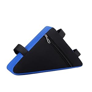 BOYUNFA Bolsa Triangular de Bicicleta Impermeable, Bolsas de Herramientas para Bicicleta Portátil Ajustable, Bolsa de Nylon para Tubo Frontal de Bicicleta Gran Capacidad para Bicis MTB de Carretera