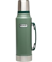 Stanley Heritage Classic Vacuum Bottle with Handle 1.1 qt | Wide Mouth with Leakproof Cup Lid | Keep Drinks Hot or Cold for Travel | Insulated Stainless Steel Thermos | BPA-Free | Hammertone Green