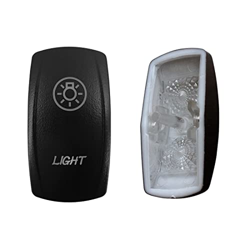 Image of Laser Etched Backlit Switch Cover Cap for Car Boat Dashboard Rocker Switch (Light)