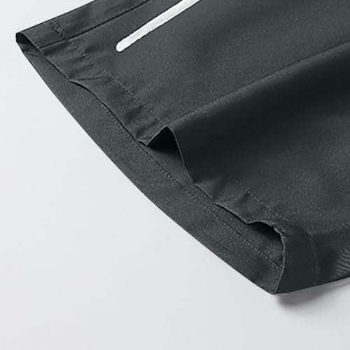 Men's Casual Shorts Elastic Waist Drawstring Shorts Summer Beach Shorts with Zipper Pockets Quick Dry Swimwear Shorts2