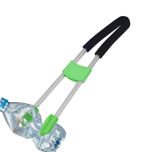 Mango largo de metal antideslizante para recogedor de basuras | Herramienta ergonómica para recoger basura | Recogedor de basura para personas mayores, pasarela de jardín al aire libre, drenaje de pat