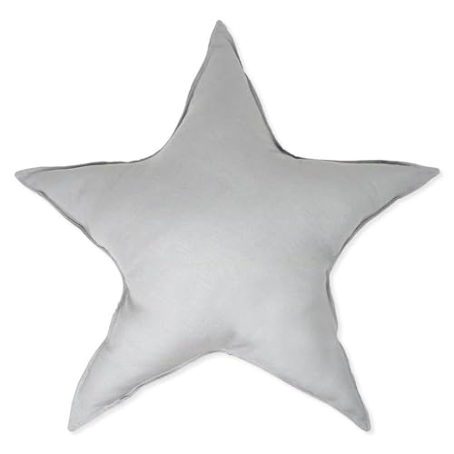 Cuscino Decorativo a forma di Stella per la Cameretta dei Bambini Imbottito per realizzato a mano Arredo e Tessile - Grey