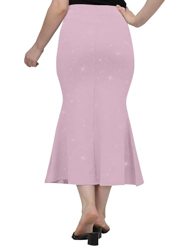 Image of Mehrang Stretchable Shimmer Saree Shapewear Petticoat for Women, Skirts for Women,Shape Wear Dress for Saree