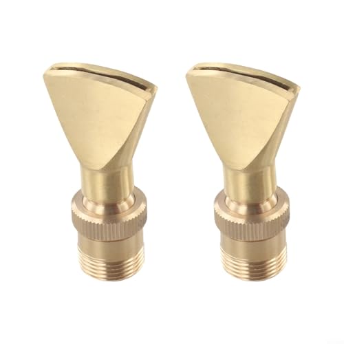 Niceminiwall Adjustable Sector Nozzle for Garden Sprinkler Head 4-Point Spray, Brass Construction, 2 Pack, for Lawns Flower Beds and Outdoor Watering Systems