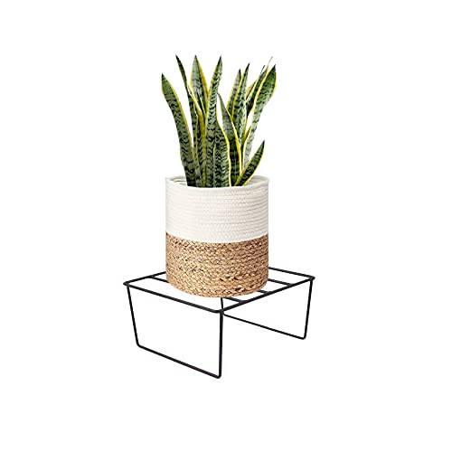Image of NAYRA Black Color Strong Stylish Design Legs Metal Square stands For Plant Pot Flower Pot For Planter indoor and Outdoor (Square Stand -8)