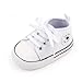 xioqen Unisex Baby Boys Girls Shoes, Newborn Infant Non-Slip Canvas Denim High Top Sneakers, Toddler First Walkers Shoes (01/White Rubble Sole, 0-6 Months