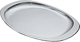 aus Edelstahl 18/10 Alessi Tablett mat in Edelstahl 30cm, Silber, 11 x 23.5 x 26 cm