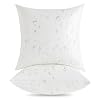 Oubonun 22×22 Outdoor Pillow Inserts Pack of 2 Square Waterproof Throw Pillow Decorative Throw Pillows Insert for Couch Sofa Bed Patio Furniture White Pillows