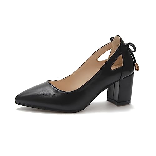 Chaussures à talon creux pour femme avec nœud papillon et design aéré élégant