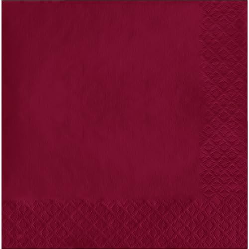 Creative Converting Touch of Color 2-Ply 50 Count Paper Lunch Napkins Burgundy 6.5 x 6.5-Inch