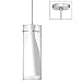Dainolite 4413-CL-WH-SC Single Light Pendant, Satin Chrome/Clear-White Glass