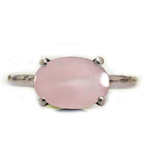 Bague en argent pour hommes avec pierre de naissance ovale fait main