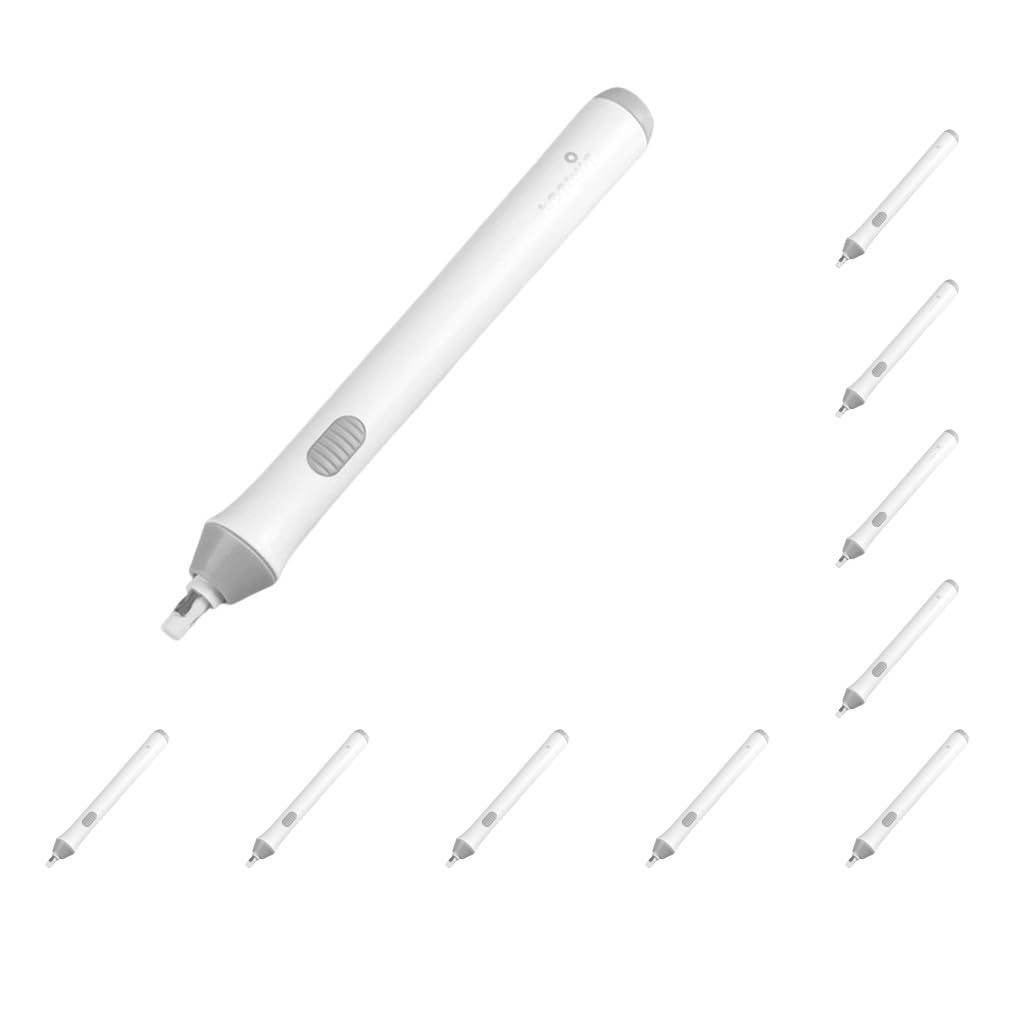 Juego de 10 gomas de borrar eléctricas, 22 piezas, portátiles, automáticas, funciona con pilas para bocetos