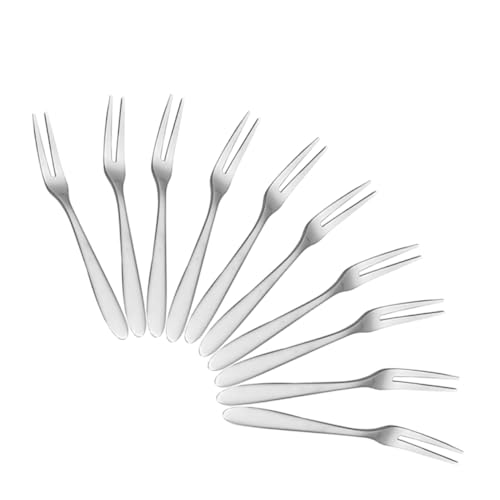 Abaodam 12pezzi Forchette in Acciaio Forma Granchio Forchette Gourmet Per Antipasti Da Festa in Acciaio Eleganti Piccole Da Dessert Per Insalata e Festa