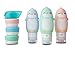 KAIROS-GO 10-In-1 Kids Travel Toiletry Set –TSA Approved Travel Bottles Kit For Children | Adorable Penguin Silicone Squeeze Liquid Bottles & Cream Jars | Clear Leakproof